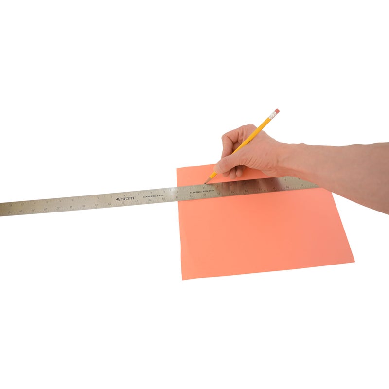 Westcott Stainless Steel Ruler, Zero-Center Scale with Non-Slip Cork Backing, Back-to-School, School Supplies, Classroom Supplies, 36-Inch - Image 4